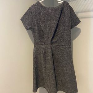 Zara girls, size 11-12, gray A-line dress with front pleat